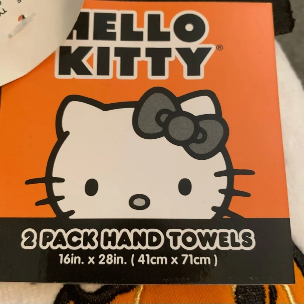 Hello Kitty Jack O’Lantern Pumpkin 16” x 28” Halloween Hand Towel Pack of Two